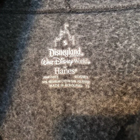 Disneyland Hanes Mickey Mouse Hoodie Charcoal Gray - Picture 6 of 6